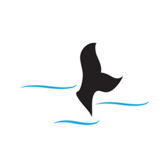 whale tail logo icon