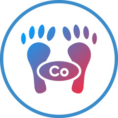 Vector Design Carbon Footprint Icon Style