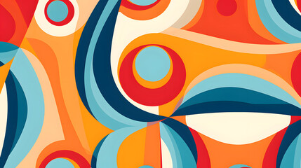 Obraz premium retro style geometric design pattern geometric shapes design poster background