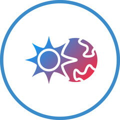 Vector Design Solar Eclipse Icon Style