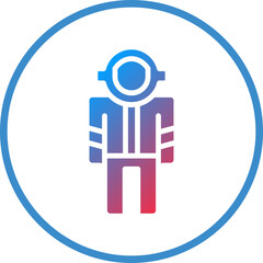 Vector Design Astronaut Suit Icon Style