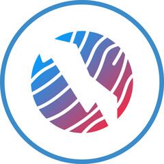 Vector Design Planet Destoryed Icon Style