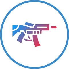 Vector Design Machine Gun Icon Style