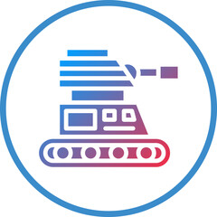 Vector Design Army Tank Icon Style