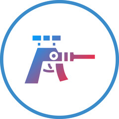 Vector Design Sniper Rifle Icon Style