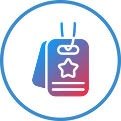 Vector Design Army Dog Tag Icon Style