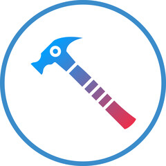 Vector Design Hammer Icon Style