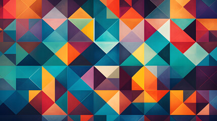 symmetrical geometric shapes design poster background