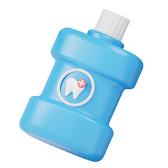 3D illustration of mouthwash