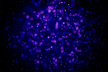 Blurred photo with purple violet and blue dots visible glittering, shining brightly look and feel...
