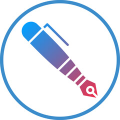 Vector Design Fountain Pen Icon Style