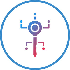 Vector Design Key Encryption Icon Style