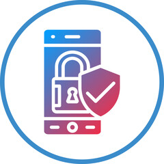 Vector Design Mobile Security Icon Style
