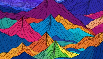 Fototapeta premium Abstract geometric topography background with mountain ranges and valleys.