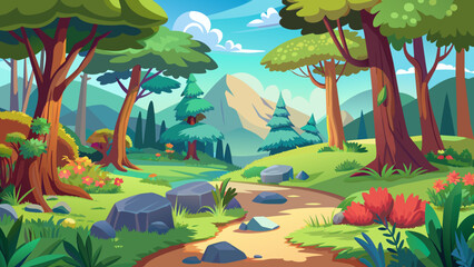 seamless-cartoon-forest-landscape--hand-draw-with