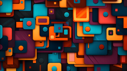 abstract block colorful playful pattern geometric shapes design poster background