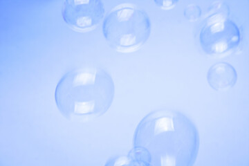 bubbles on blue background