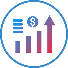 Vector Design Economy Growth Icon Style