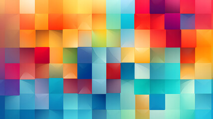 Fototapeta premium abstract block colorful playful pattern geometric shapes design poster background