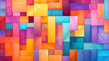 abstract block colorful playful pattern geometric shapes design poster background