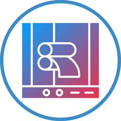 Vector Design Rolling Machine Icon Style