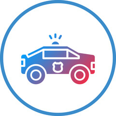 Vector Design Police Car Icon Style