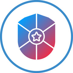 Vector Design Police Shield Icon Style