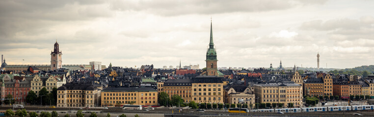 Obraz premium panoramic image of gray stockholm sweden