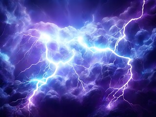 Red and Purple color electricity lightning