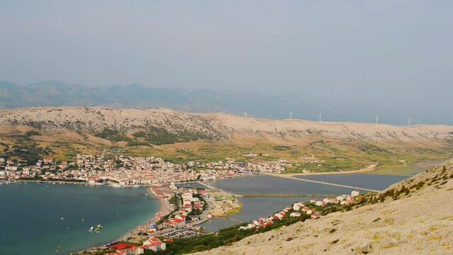 Pag is largest town on the island in Croatia