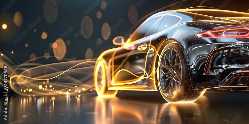 Poster optimizing vehicle prototype analysis with modern d car visualization technology in mechanical engin