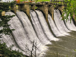 Dam built in 1909 on the Bolshaya Satka River