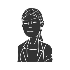 Teacher Icon Silhouette Illustration. School Vector Graphic Pictogram Symbol Clip Art. Doodle Sketch Black Sign.