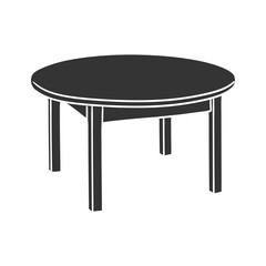 Preeschool Table Icon Silhouette Illustration. Classroom Vector Graphic Pictogram Symbol Clip Art. Doodle Sketch Black Sign.