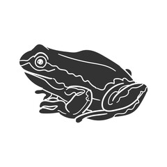 Tree Frog Icon Silhouette Illustration. Animals Vector Graphic Pictogram Symbol Clip Art. Doodle Sketch Black Sign.