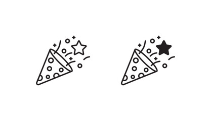 Confetti icon design with white background stock illustration