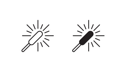 Sparkler icon design with white background stock illustration