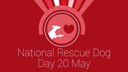National Rescue Dog Day web banner design illustration 