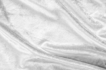 Silver velvet background or white velour flannel texture made of cotton or wool with soft fluffy...
