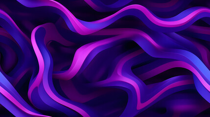 Fototapeta premium futuristic neon squiggle figures flyer purple hues design poster background