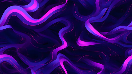 Fototapeta premium futuristic neon squiggle figures flyer purple hues design poster background