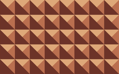 Chocolate background.Geometric pattern in brown. Vector graphic abstract wallpaper.