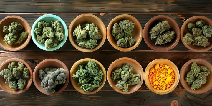 Diverse Medical Marijuana Products and Educational Resources Offered by Dispensary. Concept Medical Marijuana Products, Educational Resources, Dispensary Services, Diverse Selection