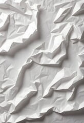 Obraz premium Crumpled White Paper Backdrop: Abstract crumpled paper texture