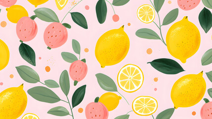Digital lemons minimalist illustrator abstract graphic poster background