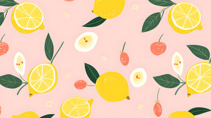 Digital lemons minimalist illustrator abstract graphic poster background