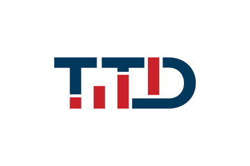 T D initial letter logo financial diagram icon