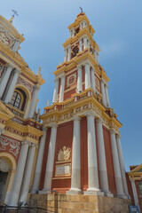 Tower of the San Francisco church in the city of Salta, Argentina. .