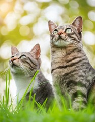 Fototapeta premium 空を眺める猫