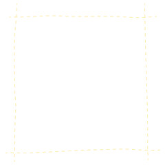 黄色のシンプルな手描き格子フレーム